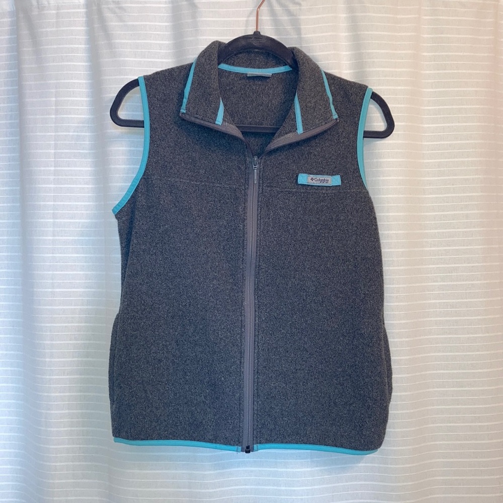 Women’s Columbia PFG Vest Small Blue and Gray